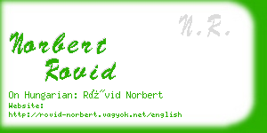 norbert rovid business card